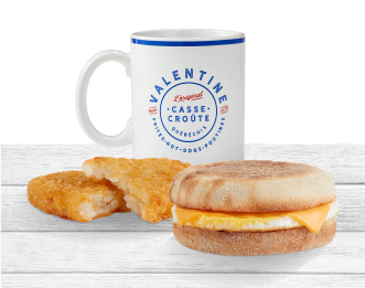 Image de TRIO MUFFIN ANGLAIS AVEC OEUF, FROMAGE, POMME DE TERRE & CAFÉ