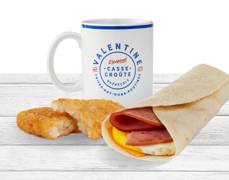 Image de TRIO WRAP AVEC OEUF, JAMBON, POMME DE TERRE & CAFÉ