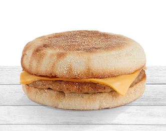Picture of sausage & cheese on English muffin